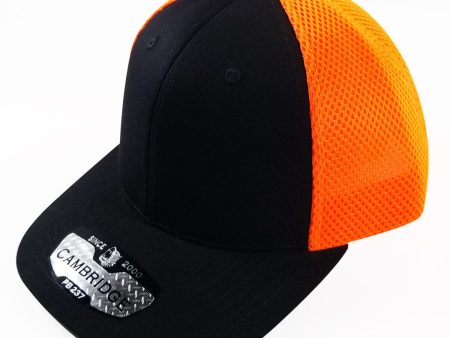 PB237 [BLACK ORANGE] CAMBRIDGE MICRO MESH BACK TRUCKER HAT Sale