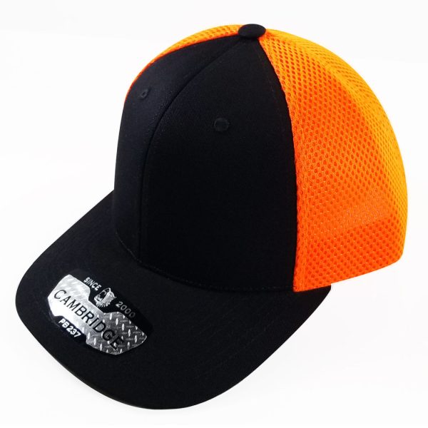 PB237 [BLACK ORANGE] CAMBRIDGE MICRO MESH BACK TRUCKER HAT Sale