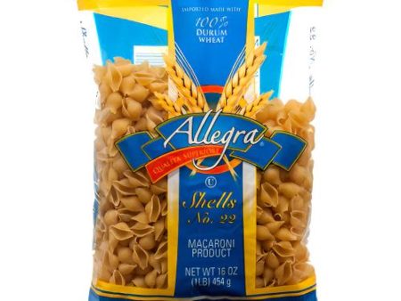 WHOLESALE ALLEGRA PASTA 16 OZ SHELL SOLD BY CASE Discount