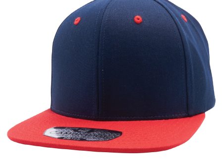 PB105 [NAVY RED] COTTON SNAPBACK HATS Online now