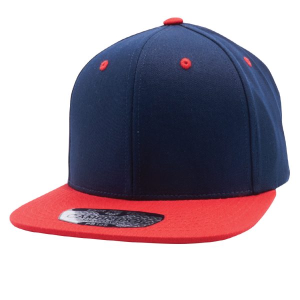 PB105 [NAVY RED] COTTON SNAPBACK HATS Online now