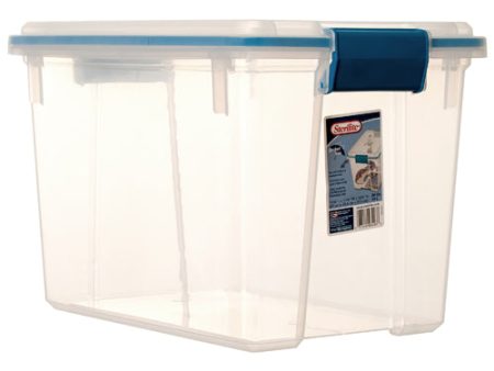 WHOLESALE STERILITE #1932 20 QT GASKET BOX W BLUE LATCHES SOLD BY CASE Online Sale