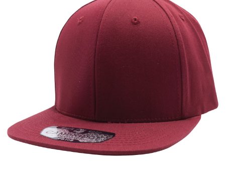 PB105 [BURGUNDY] COTTON SNAPBACK HATS For Cheap