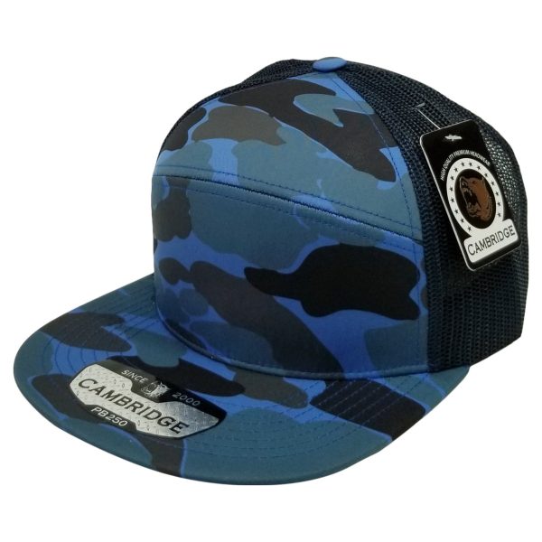 PB250 [ROYAL] SHINY CAMO CAMPER MESH TRUCKER Hot on Sale