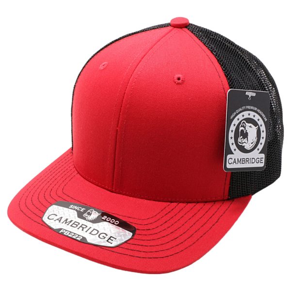 PB222-RED-BLACK CAMBRIDGE TRUCKER HAT Sale