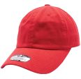 PB136 [RED] UNSTRUCTURED COTTON TWILL DAD HATS Cheap