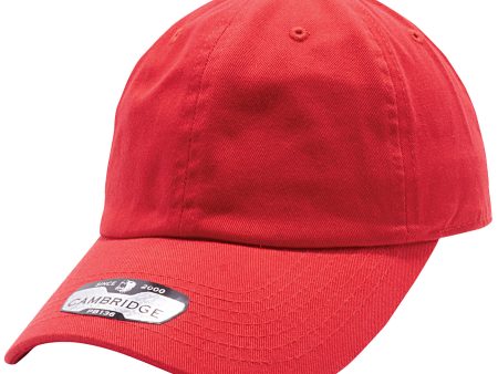 PB136 [RED] UNSTRUCTURED COTTON TWILL DAD HATS Cheap