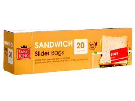 WHOLESALE TABLE KING SANDWICH SLIDER BAG 20CT SOLD BY CASE Hot on Sale