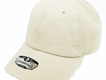 PB136V [STONE] UNSTRUCTURED DISTRESSED VINTAGE COTTON TWILL DAD HAT Online