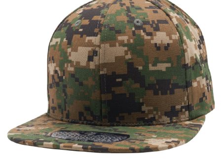 PB105 [WOODLAND DIGITAL CAMO] COTTON SNAPBACK HATS Supply