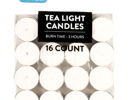 WHOLESALE NUVALU TEALIGHT CANDLE 16CT WHITE SOLD BY CASE For Cheap