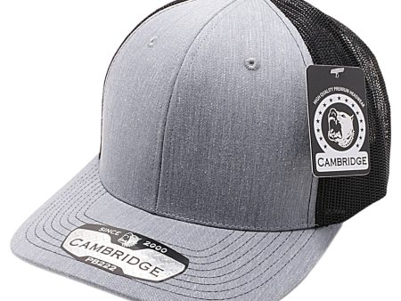 PB222H-H.GRAY-BLK CAMBRIDGE TRUCKER HAT Cheap