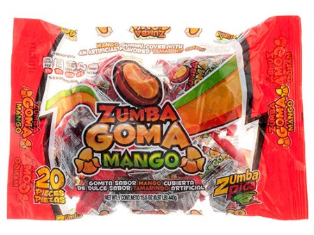 WHOLESALE ZUMBA PICA 20CT GOMA MANGO BAG SOLD BY CASE Hot on Sale