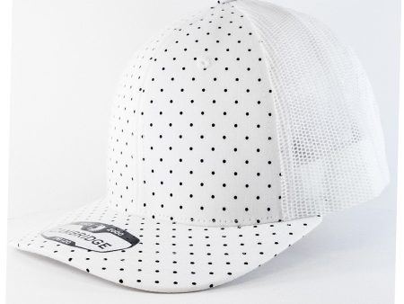 PB120C [WHITE] POLKADOT 6 PANEL MESH TRUCKER HATS Online now