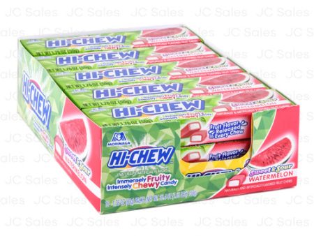 WHOLESALE HI-CHEW FRUIT CHEWS 1.76 OZ WATERMELON SOLD BY CASE For Sale