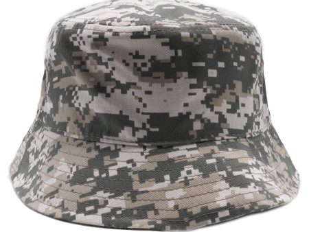 PB183 [D.CAMO] PLAIN WASHED COTTON FISHERMAN BUCKET HATS Supply