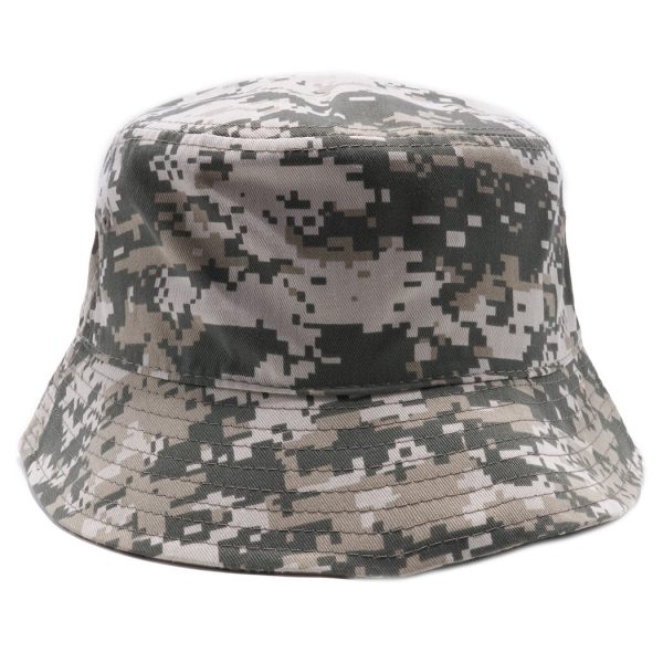 PB183 [D.CAMO] PLAIN WASHED COTTON FISHERMAN BUCKET HATS Supply