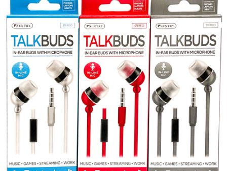 WHOLESALE SENTRY TALKBUDS IN-LINE MIC ASSORTED COLOR #HM224 SOLD BY CASE Cheap