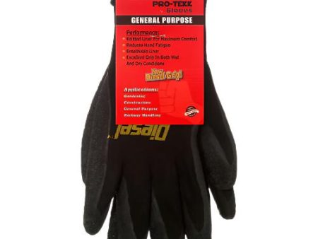 WHOLESALE DIESEL GLOVE LATEX W CRINKLE LG 1PAIR SOLD BY CASE Hot on Sale