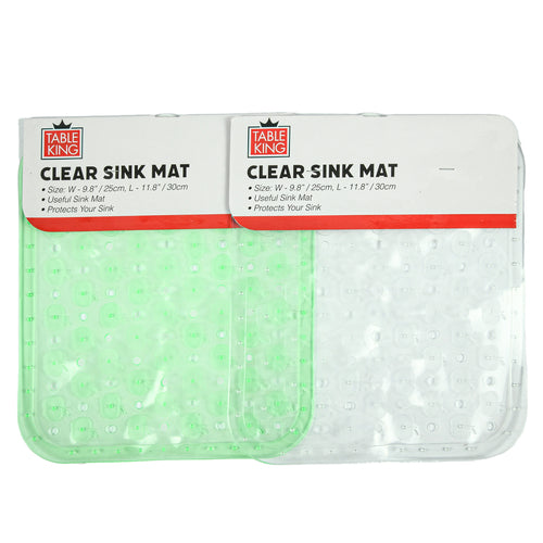 WHOLESALE TABLE KING SINK MAT CLEAR SQ 25X30CM 140G SOLD BY CASE on Sale