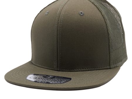 PB107 [OLIVE] COTTON 6PANEL TRUCKER HATS Online Hot Sale