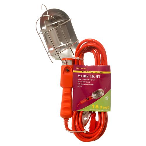 WHOLESALE EXTENSION CORD 15FT UL 16 AWG W WORK LIGHT SOLD BY CASE Hot on Sale