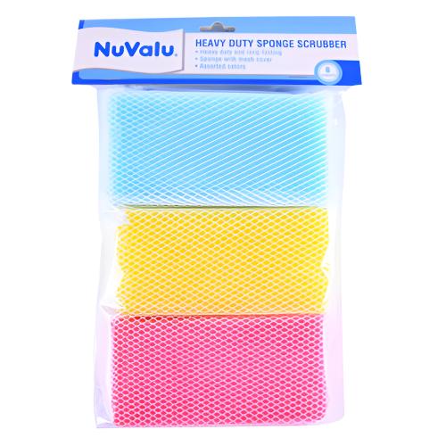 WHOLESALE NUVALU SPONGE SCRUBBER DELUXE 6PC SET IN POLYBAG SOLD BY CASE Online