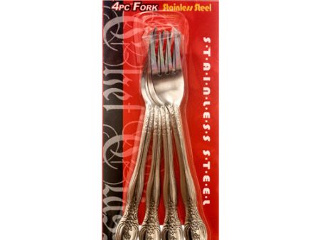 WHOLESALE FORK STAINLESS STEEL 4PC IN DBL BLISTER #J3003A SOLD BY CASE For Discount