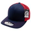 PB222-NAVY-RED CAMBRIDGE TRUCKER HAT Cheap