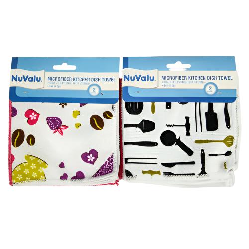 WHOLESALE NUVALU MICROFIBER KITCHEN DISH TOWEL 2PK SOLD BY CASE Online Hot Sale