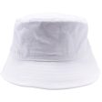 PB183 [WHITE] PLAIN WASHED COTTON FISHERMAN BUCKET HATS For Sale