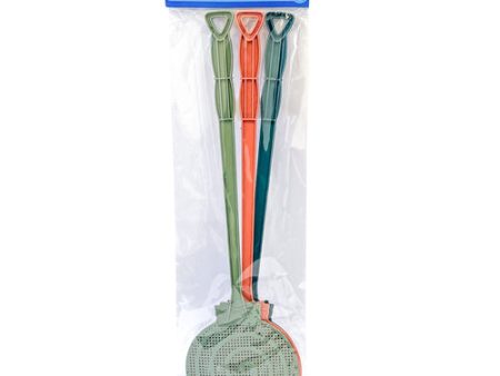 WHOLESALE FLY SWATTER 3PC MIXED CLRS SOLD BY CASE on Sale