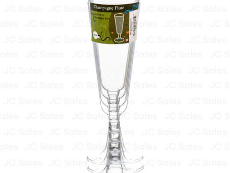 WHOLESALE PLASTIC CHAMPAGNE FLUTE 4 PACK SOLD BY CASE Online Hot Sale