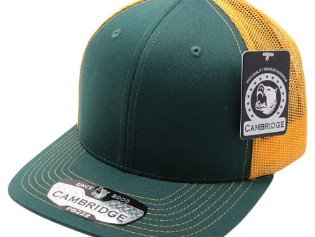 PB222-D.GREEN-GOLD CAMBRIDGE TRUCKER HAT Online Sale