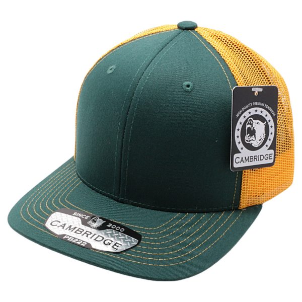 PB222-D.GREEN-GOLD CAMBRIDGE TRUCKER HAT Online Sale