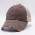 PB220 [BROWN KHAKI] PIGMENT VINTAGE MESH TRUCKER HATS Online Sale