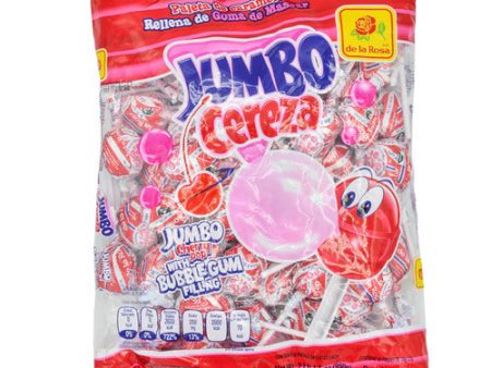 WHOLESALE DE LA ROSA PALETA JUMBO CEREZA 50CT SOLD BY CASE For Sale