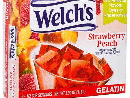 WHOLESALE WELCHS GELATIN STRAW PEACH 3.99 OZ SOLD BY CASE Cheap