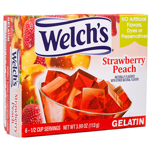 WHOLESALE WELCHS GELATIN STRAW PEACH 3.99 OZ SOLD BY CASE Cheap