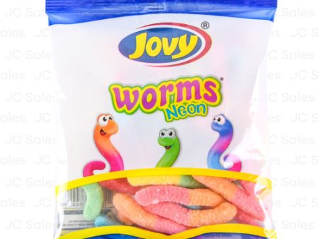 WHOLESALE JOVY GUMMY WORMS NEON 6 OZ SOLD BY CASE Discount