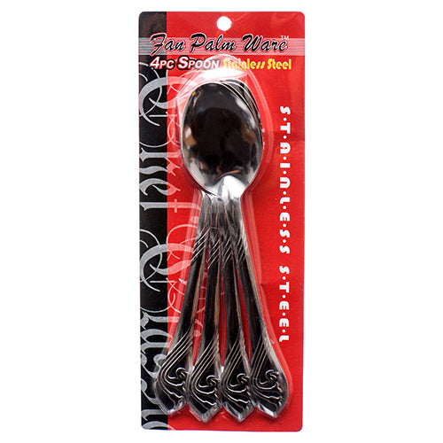 WHOLESALE SPOON STAINLESS STEEL 4PC FLOWER IN DOUBLE BLISTER #J2002B SOLD BY CASE For Cheap