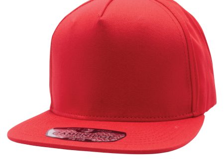 PB106 [RED] 5 PANEL COTTON SNAPBACK HATS Fashion