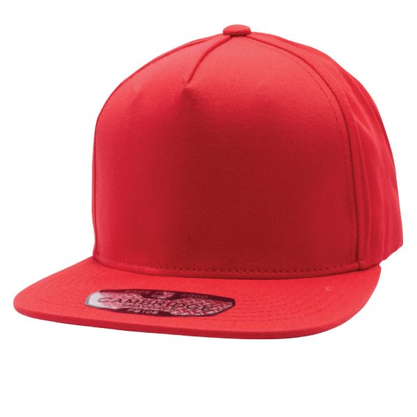 PB106 [RED] 5 PANEL COTTON SNAPBACK HATS Fashion