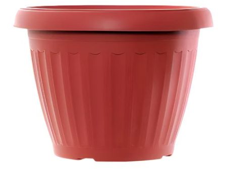 WHOLESALE NUVALU PLANTER ROUND 19.5  PLASTIC W TRAY SOLD BY CASE For Cheap