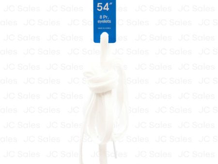 WHOLESALE SHOELACE FLAT WHITE 54 SOLD BY CASE Online Hot Sale