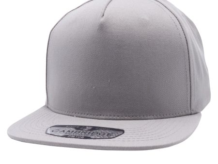 PB106 [L.GREY] 5 PANEL COTTON SNAPBACK HATS Fashion