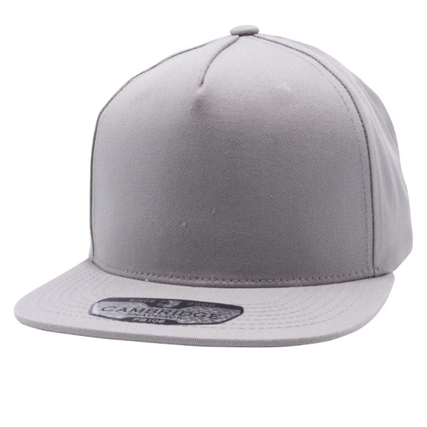 PB106 [L.GREY] 5 PANEL COTTON SNAPBACK HATS Fashion