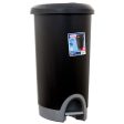 WHOLESALE STERILITE #1073 WASTEBASKET 12.6G BLACK STEP ON SOLD BY CASE Discount