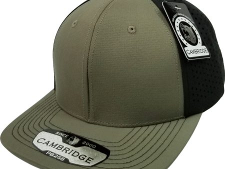 PB258 [OLIVE BLACK] PERFORATED SNAPBACK HATS Online Hot Sale