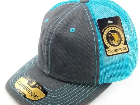 PB231 [CHARCOAL N.BLUE] UNSTRUCTURED DAD TRUCKER HAT Hot on Sale